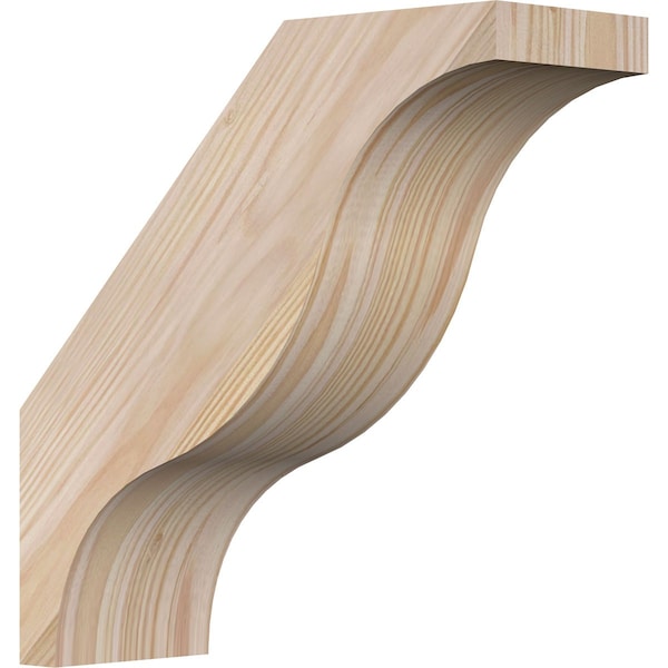 Ekena Millwork 3 1/2"W x 10"D x 10"H Funston Smooth Knee Brace, Douglas Fir BRC04X10X10FST00SDF - main